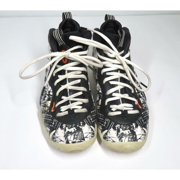 Nike Little Posite One Shattered Backboard Sneaker Black White Big Kids Size 5Y - Picture 2 of 7